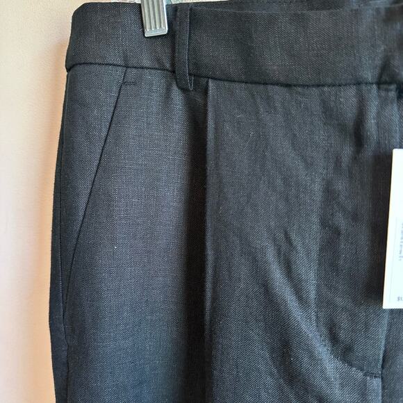 Banana Republic Lina Straight Linen Pant Black 12 882876 - Picture 4 of 11